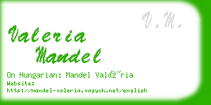 valeria mandel business card